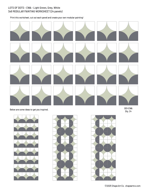 Lots of Dots Panel Painting - Grey