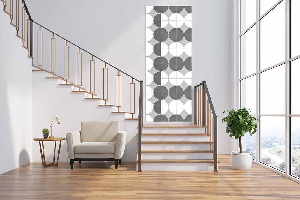 Lots of Dots Panel Painting - Grey