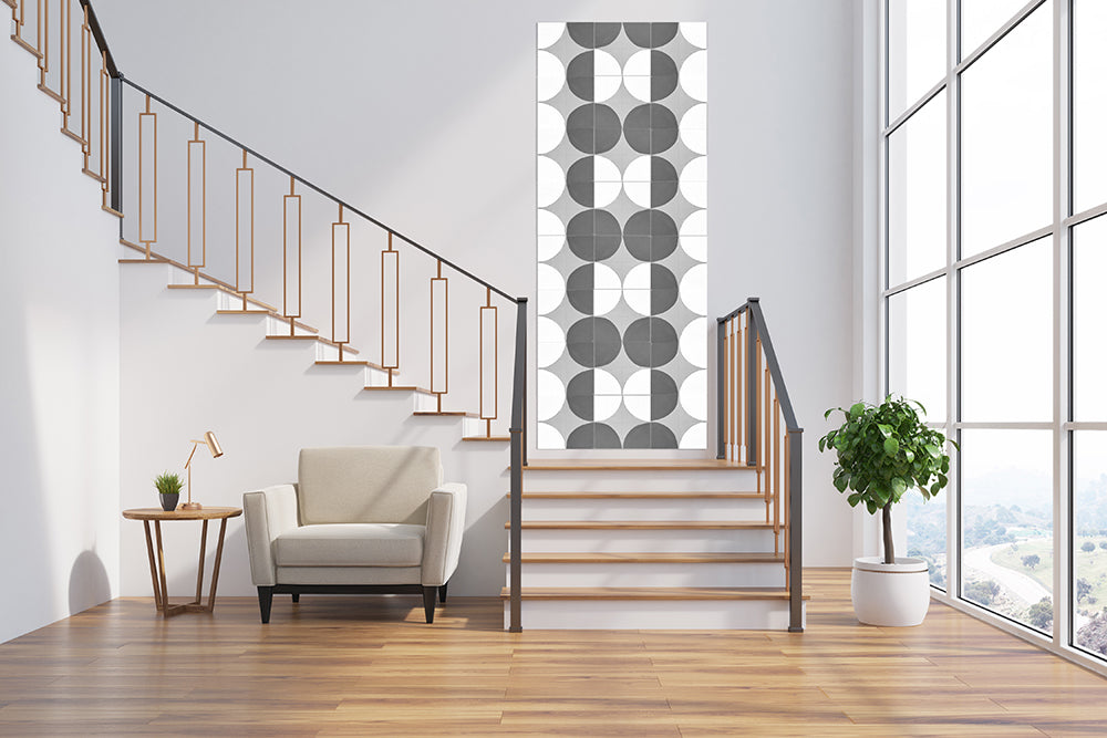Lots of Dots Panel Painting - Grey