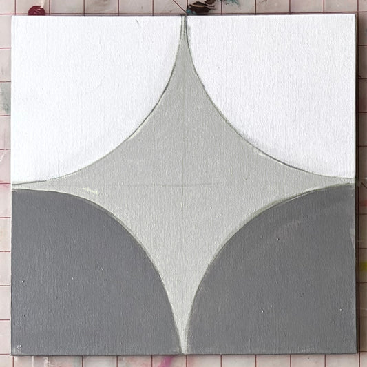 Lots of Dots Panel Painting - Grey